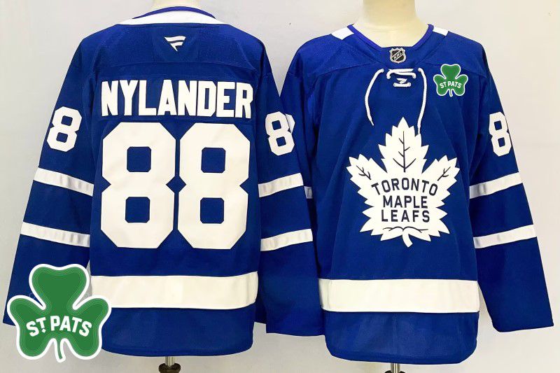 Men Toronto Maple Leafs 88 Nylander Blue Fanatics 2025 NHL Jersey style 3